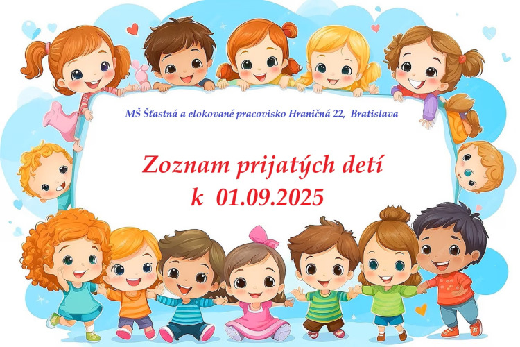 Zoznam prijatych deti 2025
